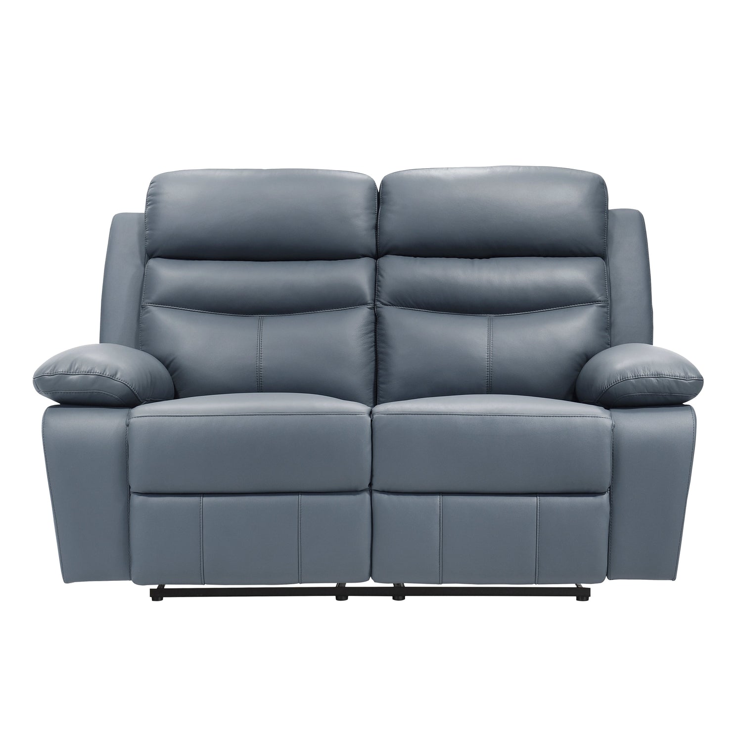 Hancock Blue Leather Double Reclining Living Room Set from Homelegance - Luna Furniture