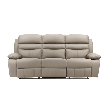 Hancock Latte Leather Double Reclining Living Room Set from Homelegance - Luna Furniture