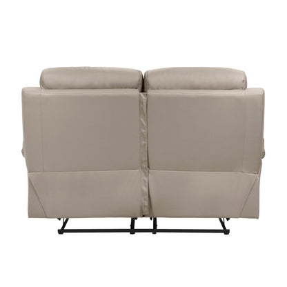 Hancock Latte Leather Double Reclining Living Room Set from Homelegance - Luna Furniture