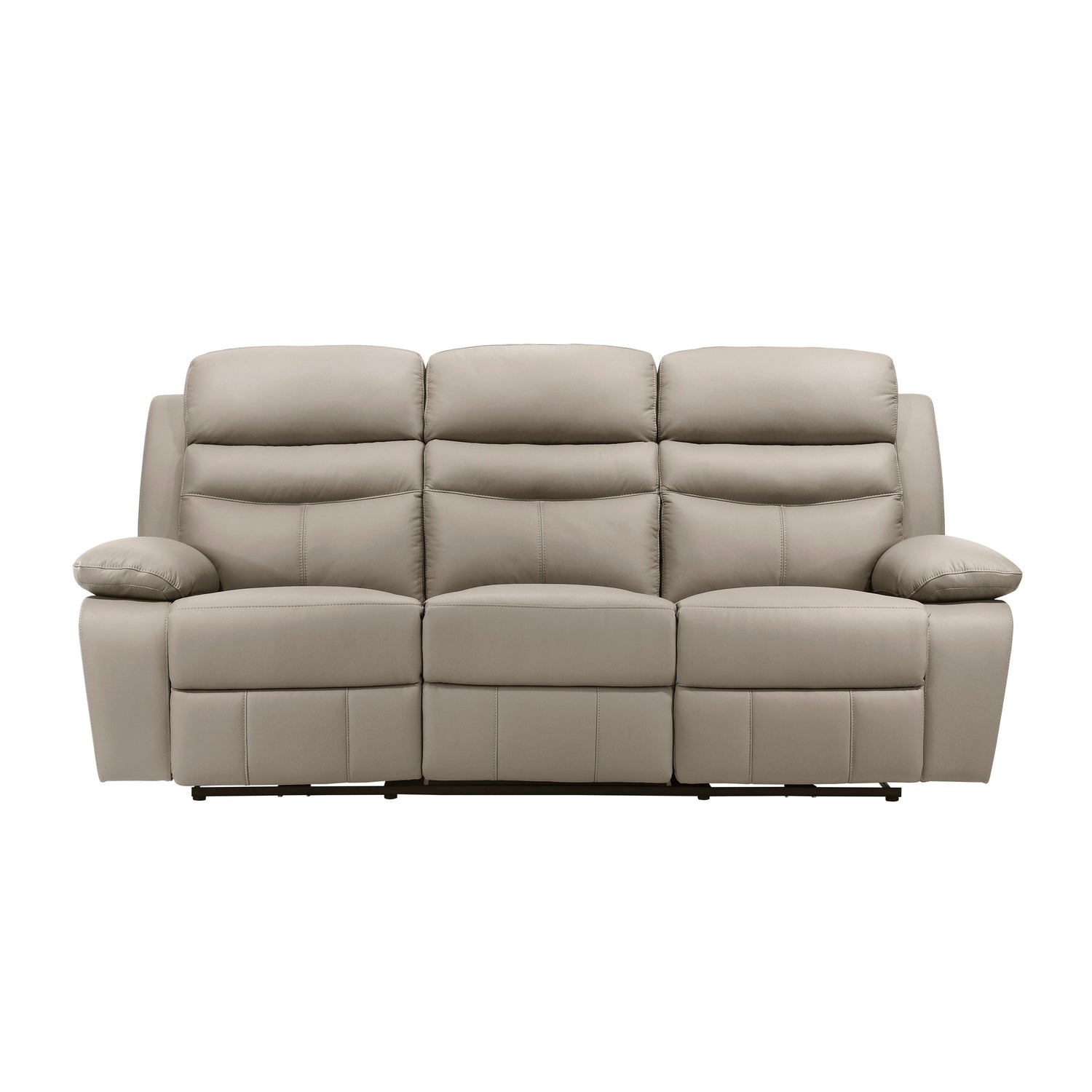 Hancock Latte Leather Power Double Reclining Sofa from Homelegance - Luna Furniture