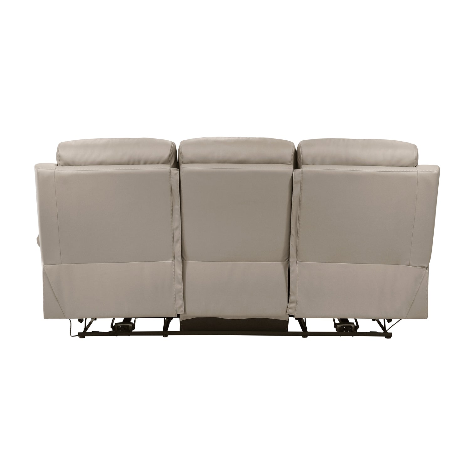 Hancock Latte Leather Power Double Reclining Sofa from Homelegance - Luna Furniture