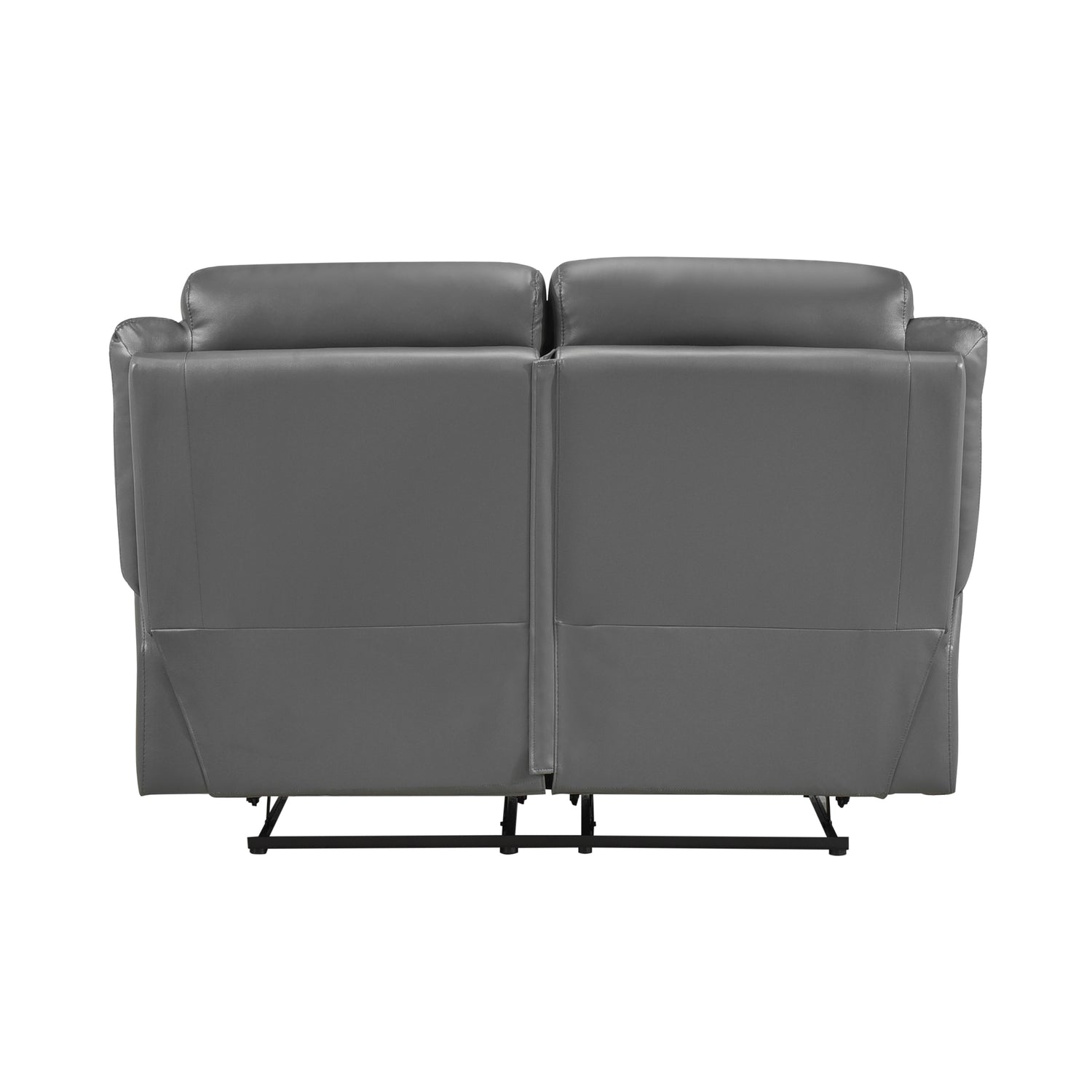 Laconia Dark Gray Leather Double Reclining Living Room Set from Homelegance - Luna Furniture