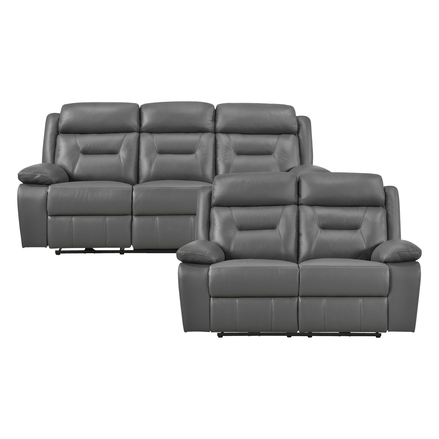 9629DGY*2PW 2pc Set: Sofa, Love (Power) - 9629DGY*2PW