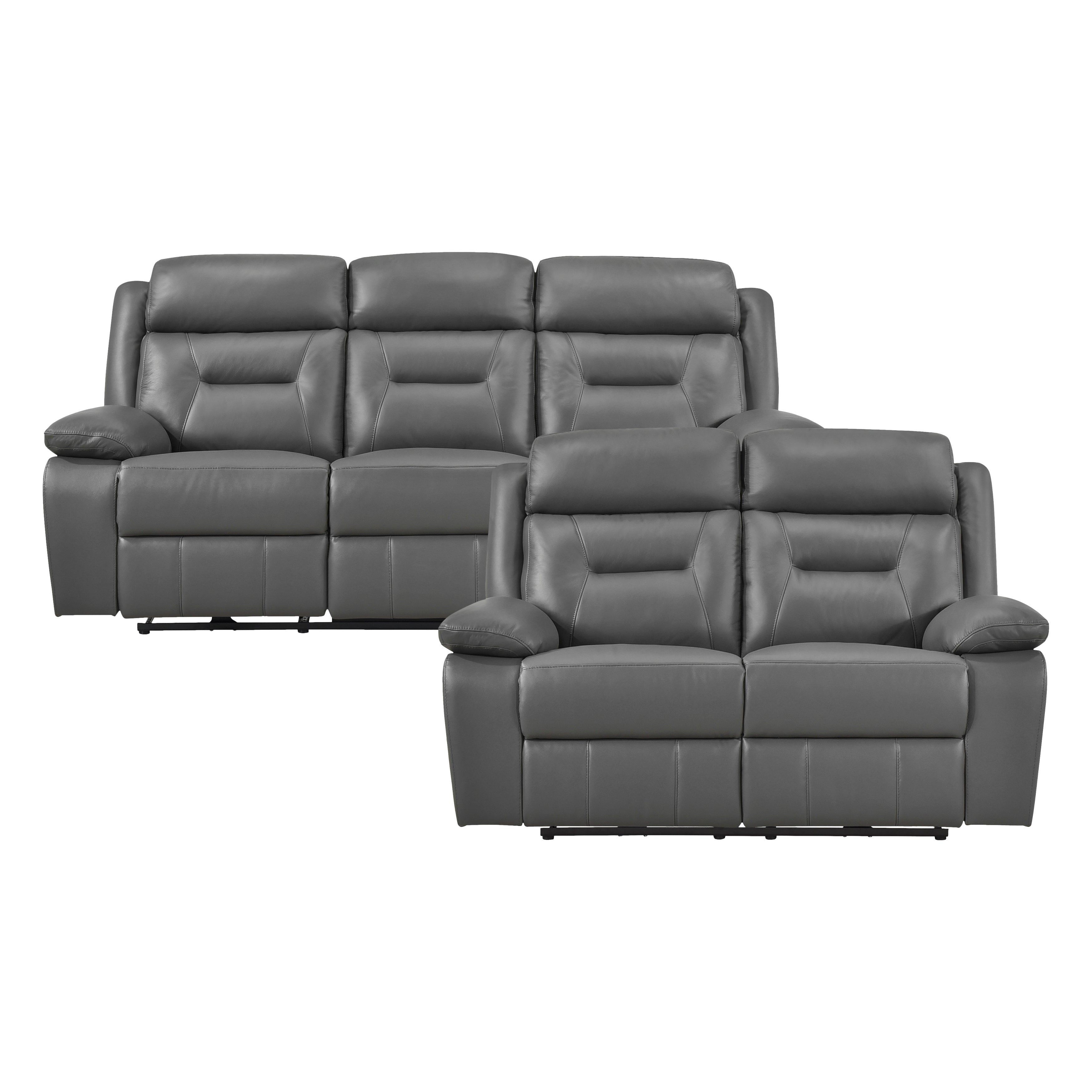 9629DGY*2PW 2pc Set: Sofa, Love (Power) - 9629DGY*2PW