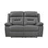 9629DGY-2PW Power Double Reclining Love Seat - 9629DGY-2PW