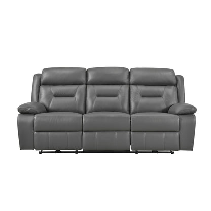 9629DGY-3PW Power Double Reclining Sofa - 9629DGY-3PW