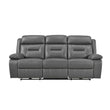 9629DGY-3PW Power Double Reclining Sofa - 9629DGY-3PW
