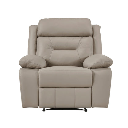 Laconia Latte Leather Double Reclining Living Room Set from Homelegance - Luna Furniture