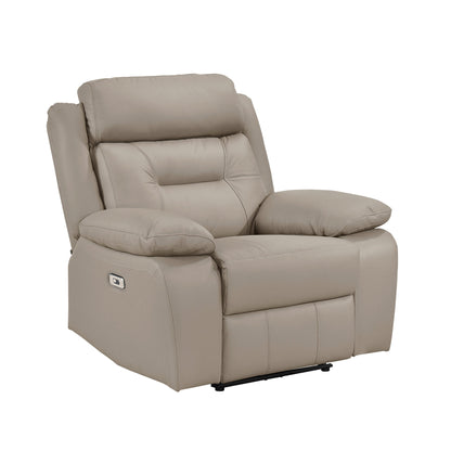 Laconia Latte Leather Power Double Reclining Living Room Set from Homelegance - Luna Furniture