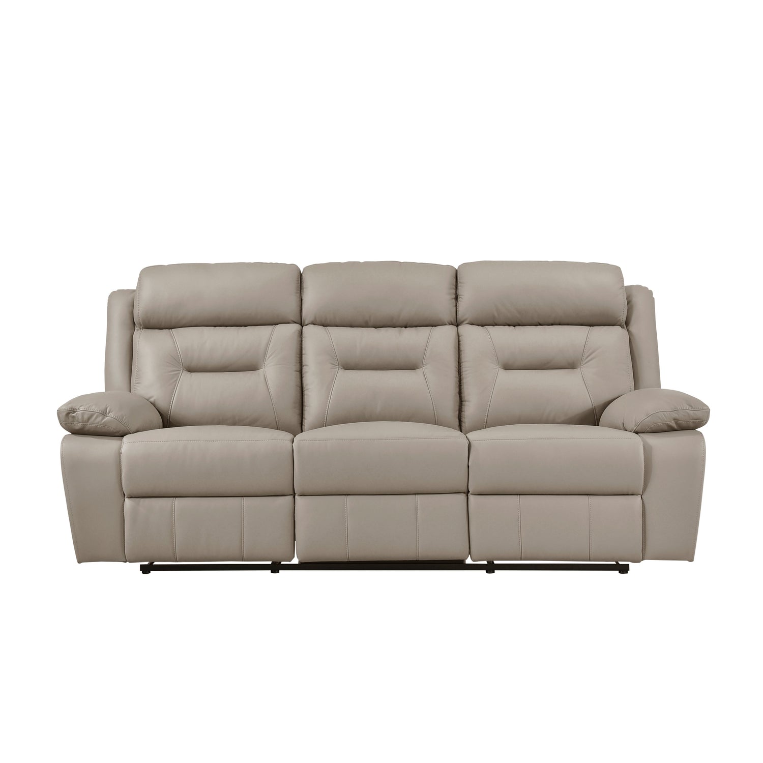 Laconia Latte Leather Double Reclining Living Room Set from Homelegance - Luna Furniture