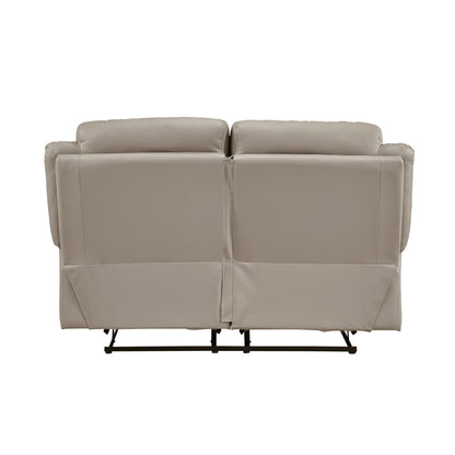 Laconia Latte Leather Double Reclining Living Room Set from Homelegance - Luna Furniture