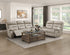 Laconia Latte Leather Double Reclining Living Room Set from Homelegance - Luna Furniture