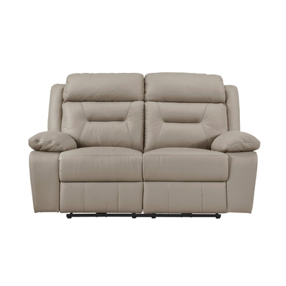 Laconia Latte Leather Power Double Reclining Living Room Set from Homelegance - Luna Furniture