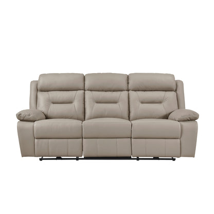 Laconia Latte Leather Power Double Reclining Living Room Set from Homelegance - Luna Furniture
