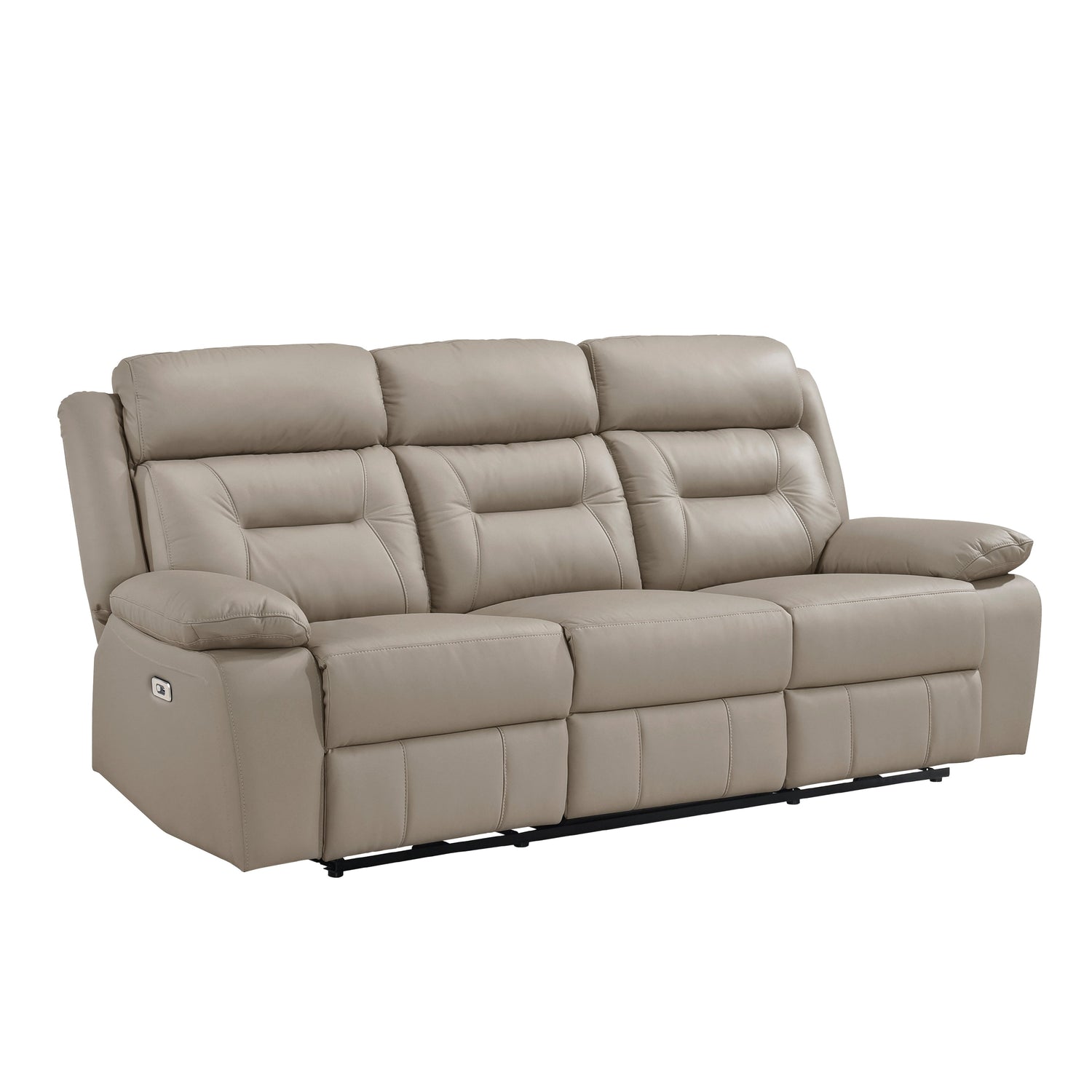 Laconia Latte Leather Power Double Reclining Living Room Set from Homelegance - Luna Furniture