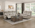 Laconia Latte Leather Power Double Reclining Living Room Set from Homelegance - Luna Furniture