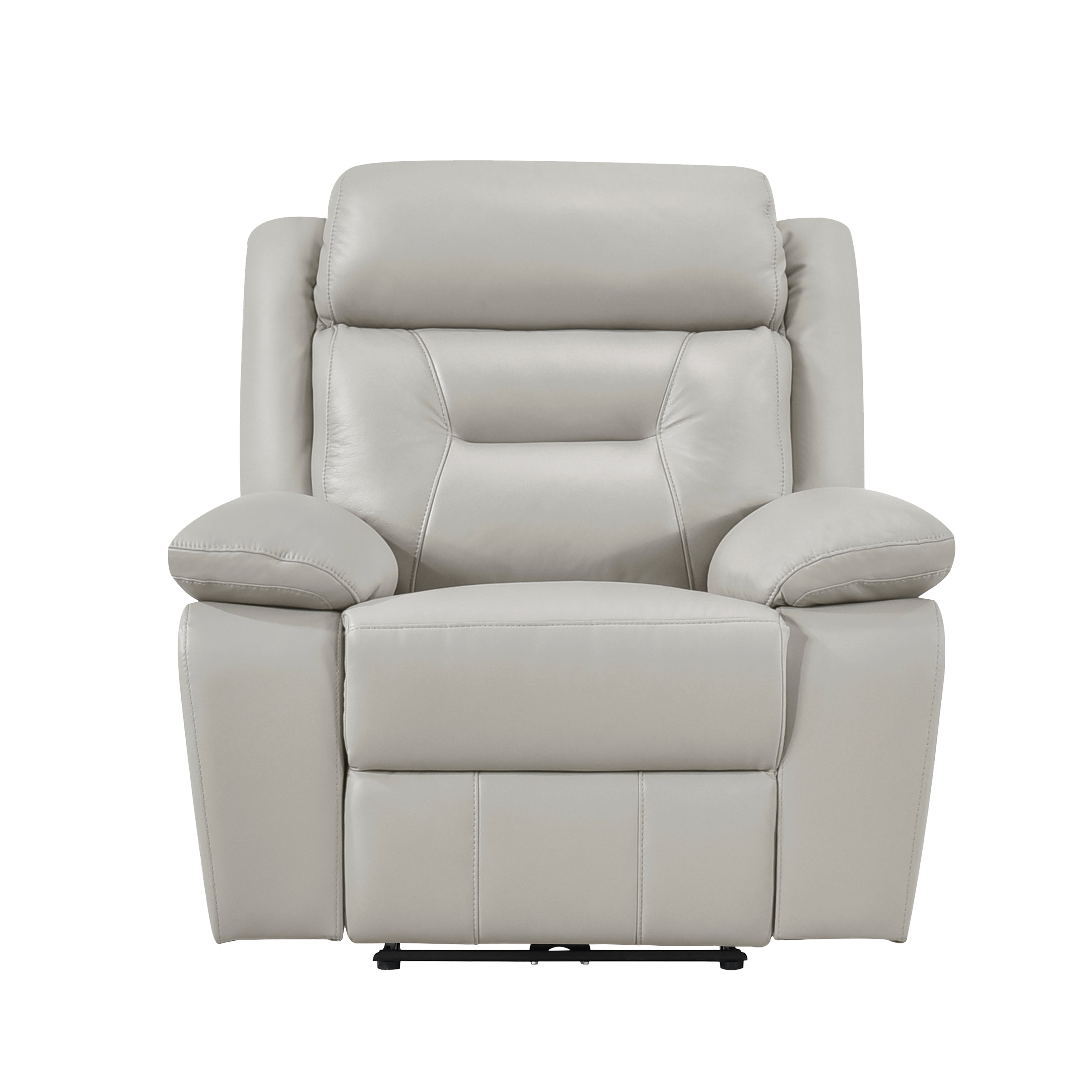 Laconia Silver Leather Power Double Reclining Living Room Set from Homelegance - Luna Furniture