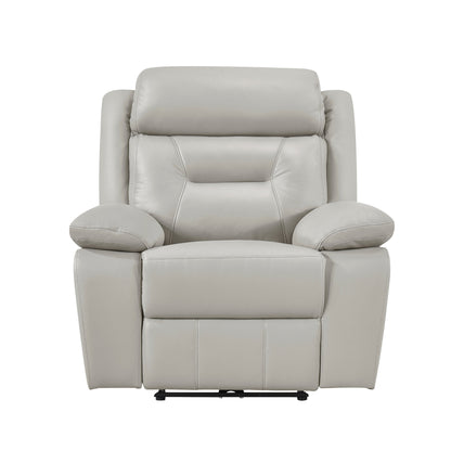 Laconia Silver Leather Power Double Reclining Living Room Set from Homelegance - Luna Furniture