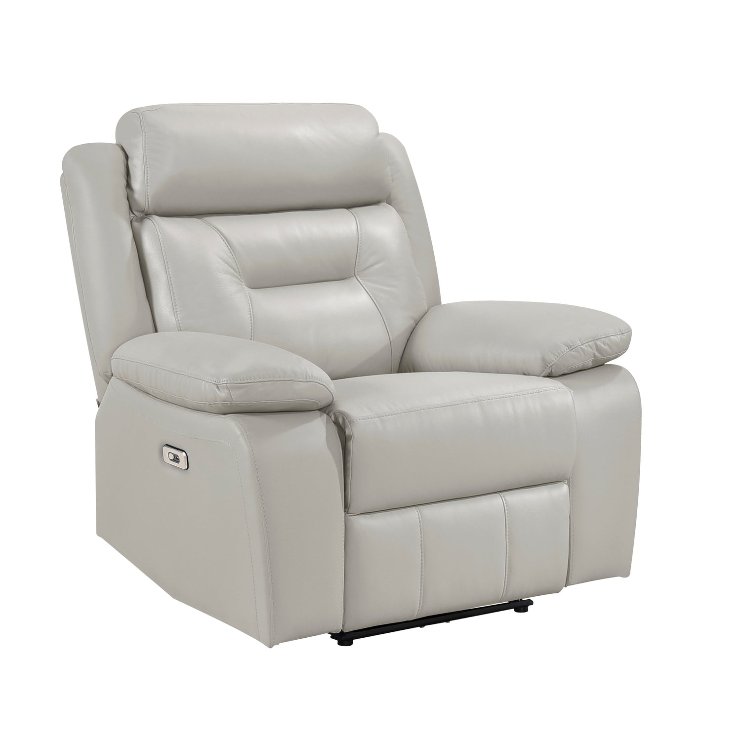 Laconia Silver Leather Power Double Reclining Living Room Set from Homelegance - Luna Furniture
