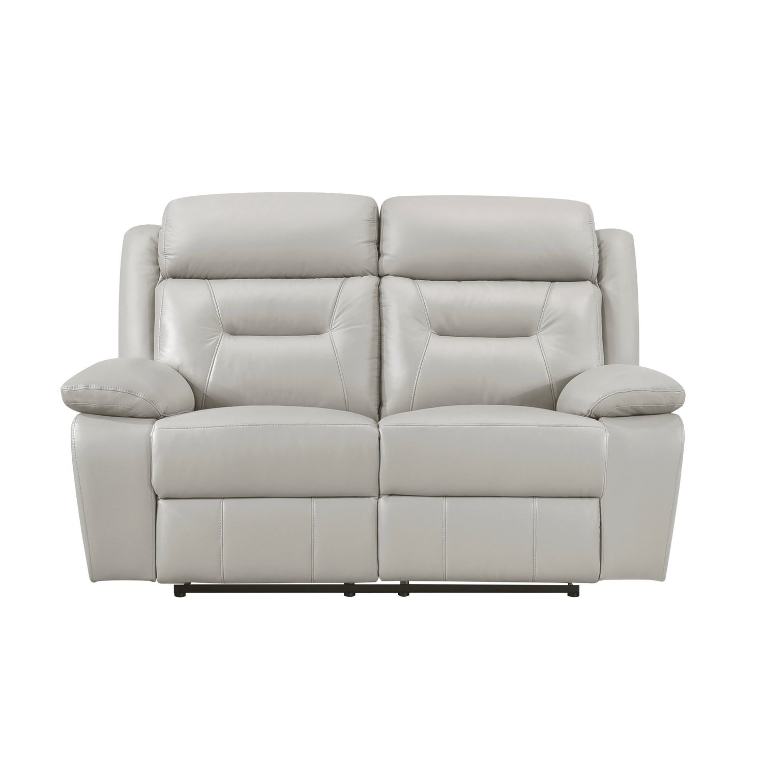 Laconia Silver Leather Double Reclining Living Room Set from Homelegance - Luna Furniture