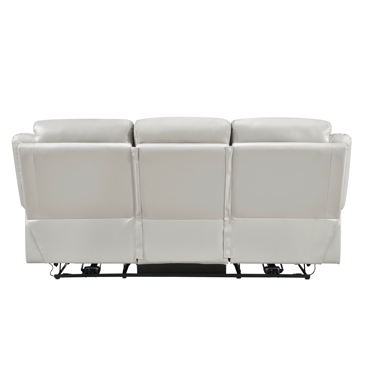 Laconia Silver Leather Power Double Reclining Living Room Set from Homelegance - Luna Furniture