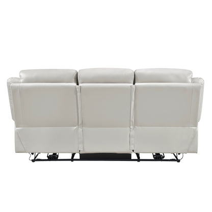 Laconia Silver Leather Power Double Reclining Living Room Set from Homelegance - Luna Furniture