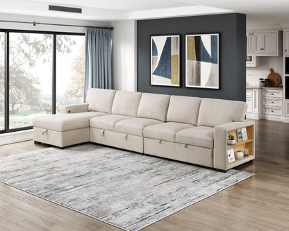 9630BE-2A Armless 2-seater with Hidden Storage - 9630BE-2A