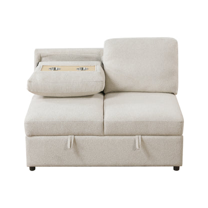 9630BE-2A Armless 2-seater with Hidden Storage - 9630BE-2A