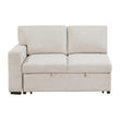 9630BE-2L Left Side 2-Seater with Pull-out Bed and Charging Ports, 2 Arms with Shelves - 9630BE-2L
