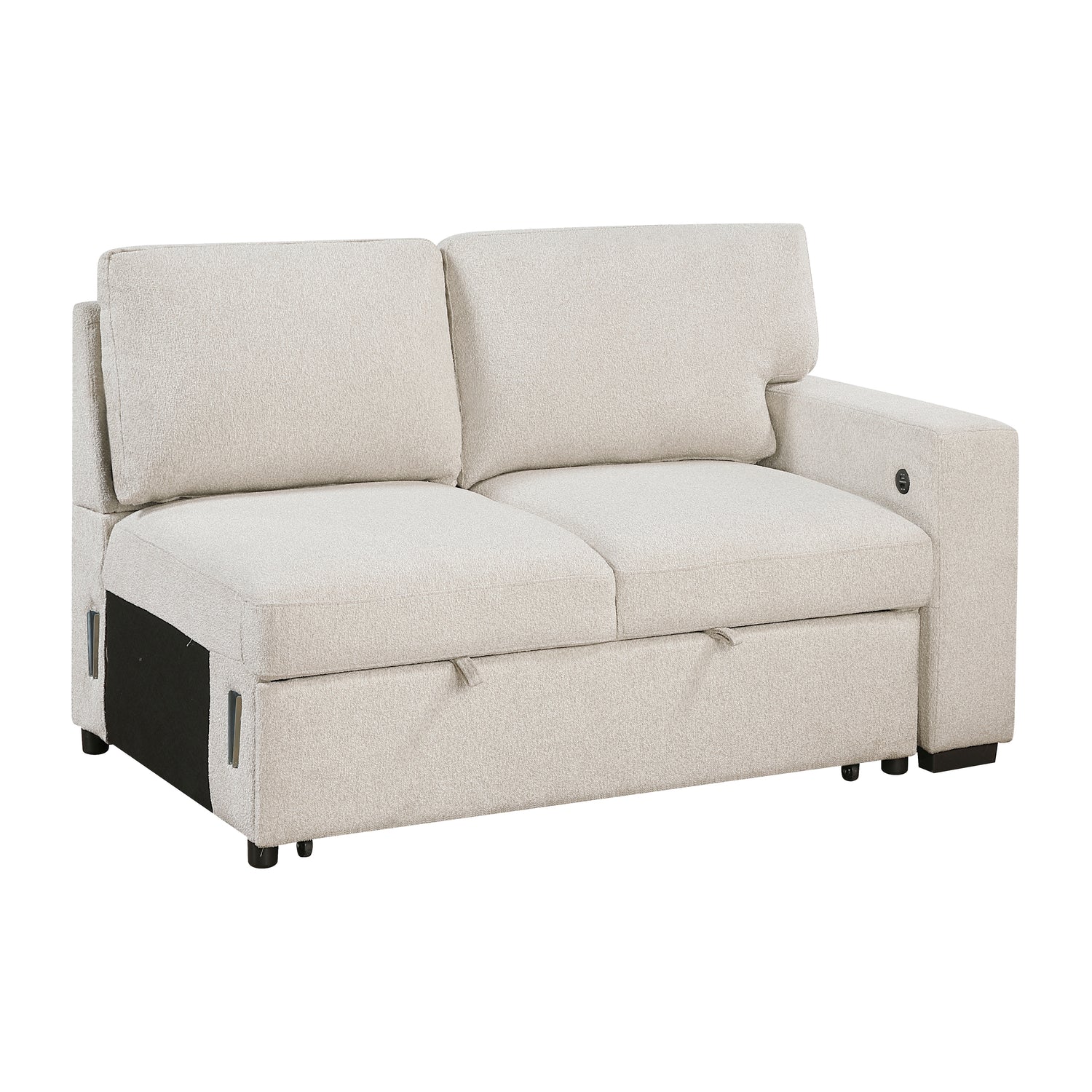 9630BE-2R (2/2)Right Side 2-Seater with Pull-out Bed and USB Ports, 2 Arms with Shelves - 9630BE-2R