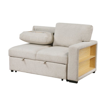 9630BE-2R (2/2)Right Side 2-Seater with Pull-out Bed and USB Ports, 2 Arms with Shelves - 9630BE-2R