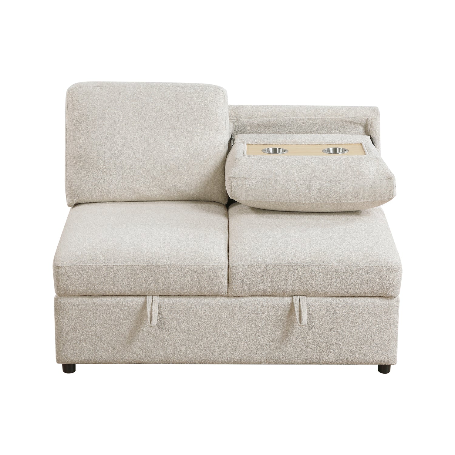 9630BE*32LRC (3)Sectional with Right Chaise, Pull-out Bed and Hidden Storages, Charging Ports - 9630BE*32LRC