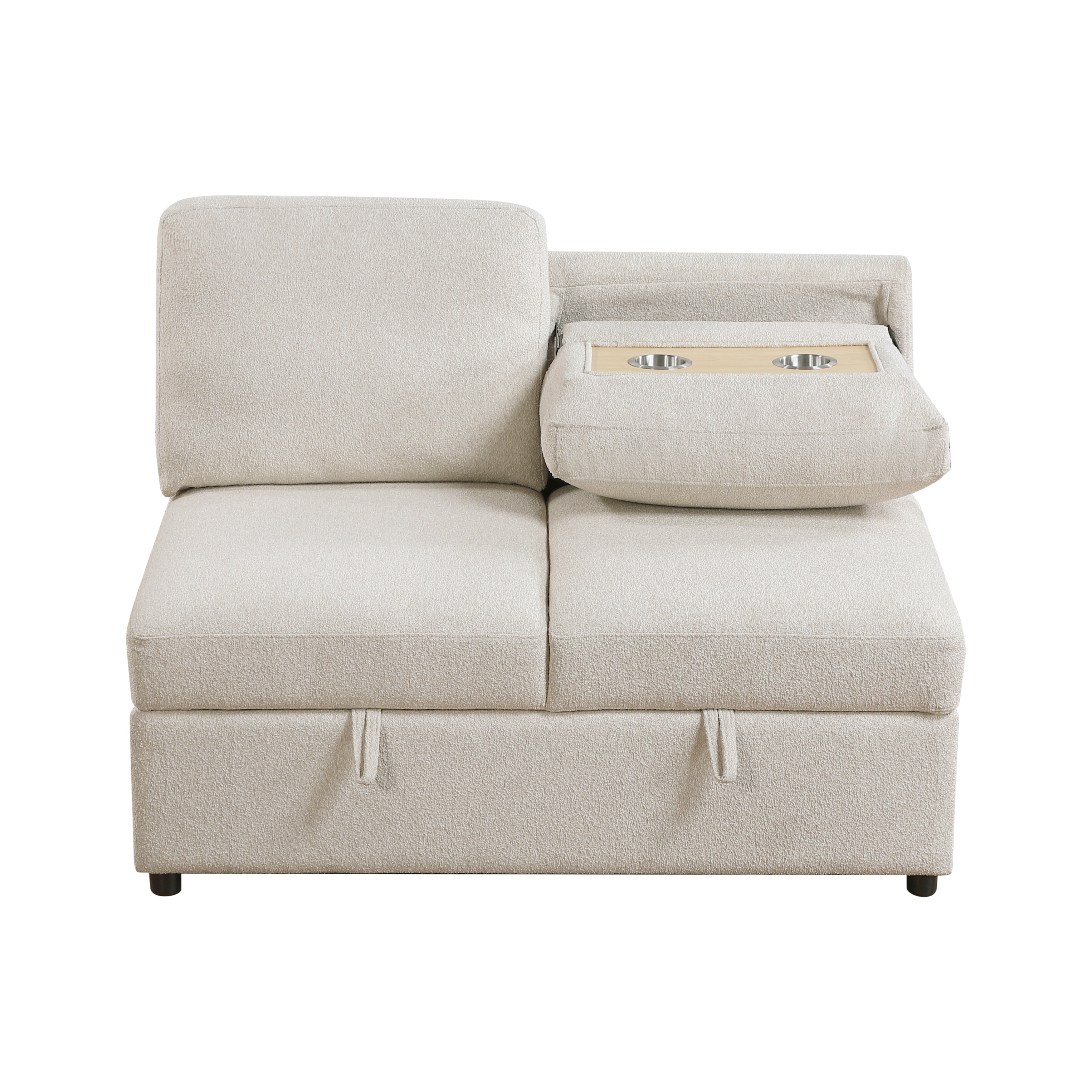 9630BE*32LRC (3)Sectional with Right Chaise, Pull-out Bed and Hidden Storages, Charging Ports - 9630BE*32LRC