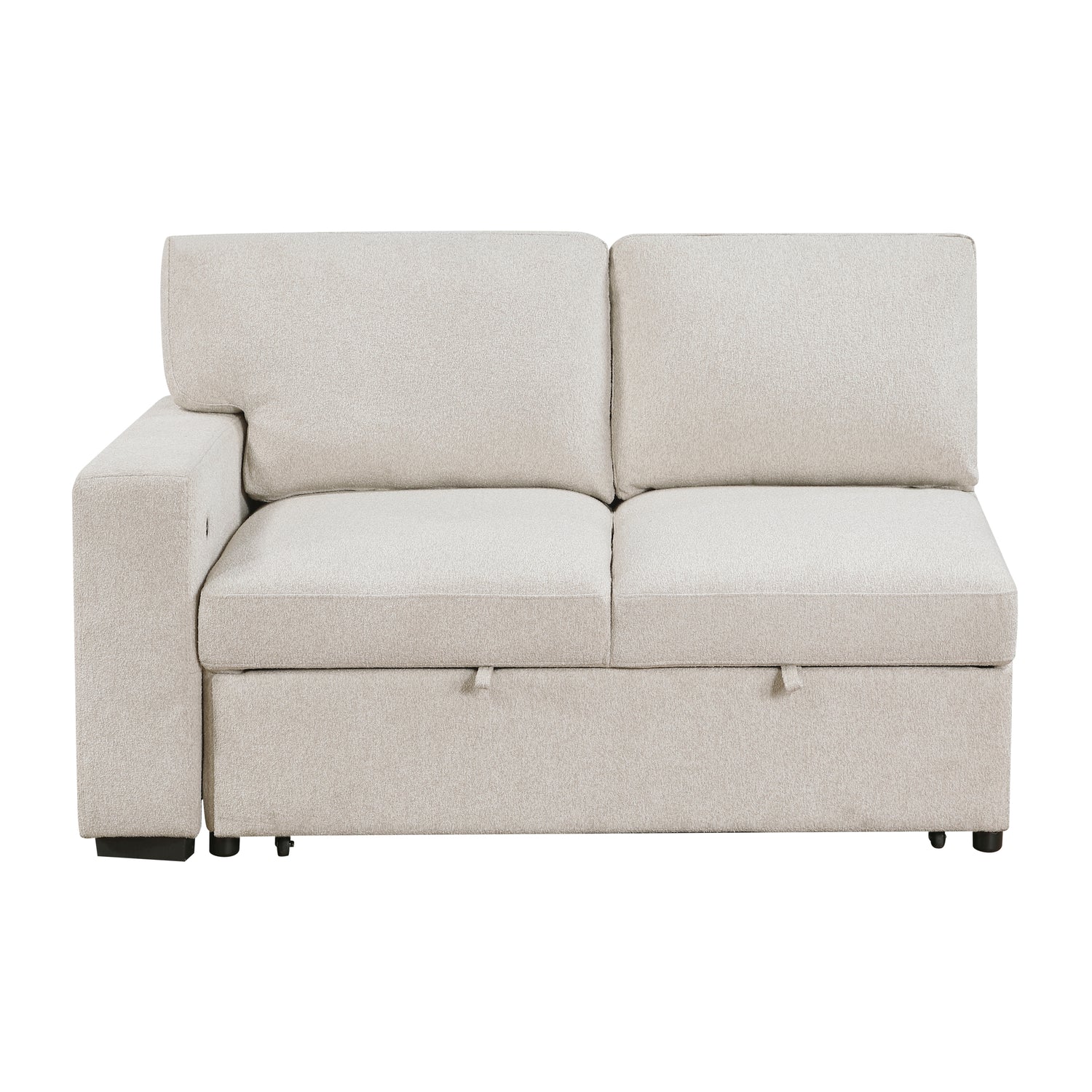 9630BE*32LRC (3)Sectional with Right Chaise, Pull-out Bed and Hidden Storages, Charging Ports - 9630BE*32LRC