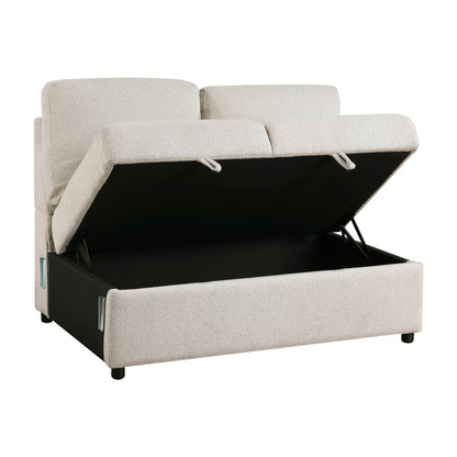 9630BE*3LC2R (3)Sectional with Left Chaise, Pull-out Bed and Hidden Storages, Charging Ports - 9630BE*3LC2R