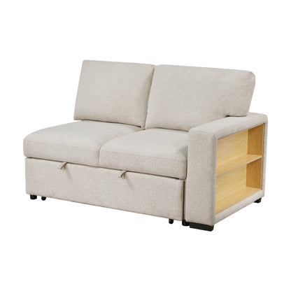 9630BE*3LC2R (3)Sectional with Left Chaise, Pull-out Bed and Hidden Storages, Charging Ports - 9630BE*3LC2R