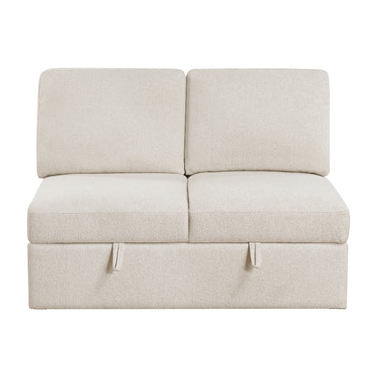 9630BE*42LRC (4)Sectional with Right Chaise, Pull-out Bed and Hidden Storages, Charging Ports - 9630BE*42LRC