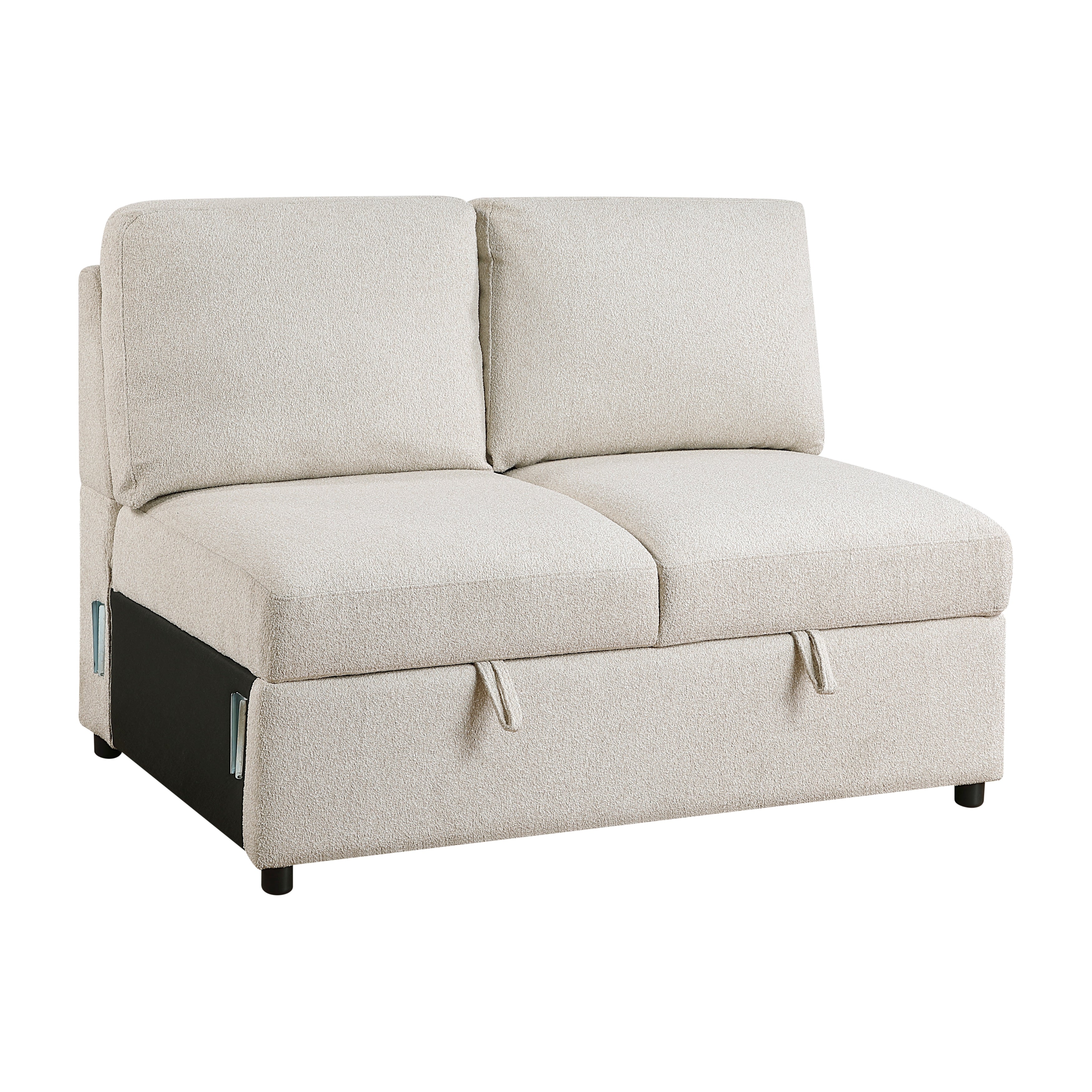 9630BE*42LRC (4)Sectional with Right Chaise, Pull-out Bed and Hidden Storages, Charging Ports - 9630BE*42LRC