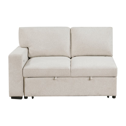 9630BE*42LRC (4)Sectional with Right Chaise, Pull-out Bed and Hidden Storages, Charging Ports - 9630BE*42LRC