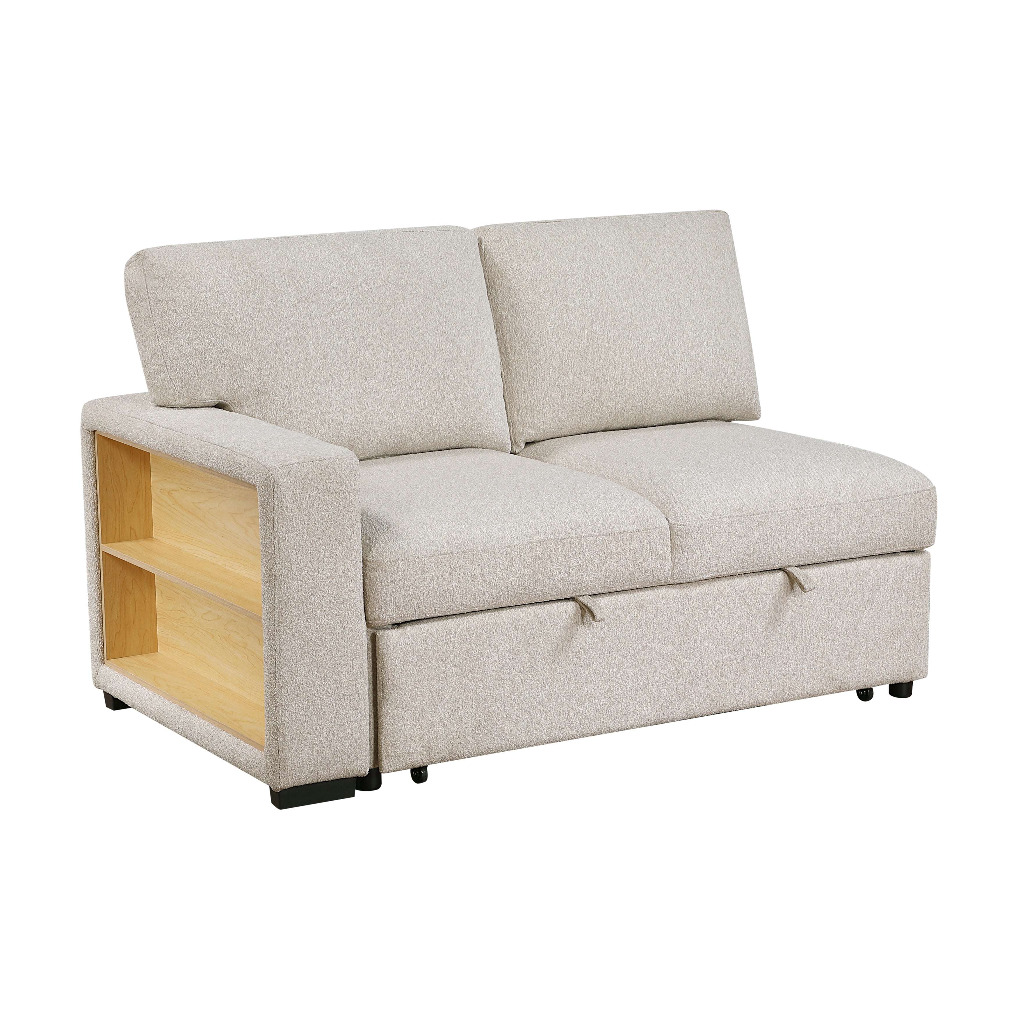 9630BE*42LRC (4)Sectional with Right Chaise, Pull-out Bed and Hidden Storages, Charging Ports - 9630BE*42LRC