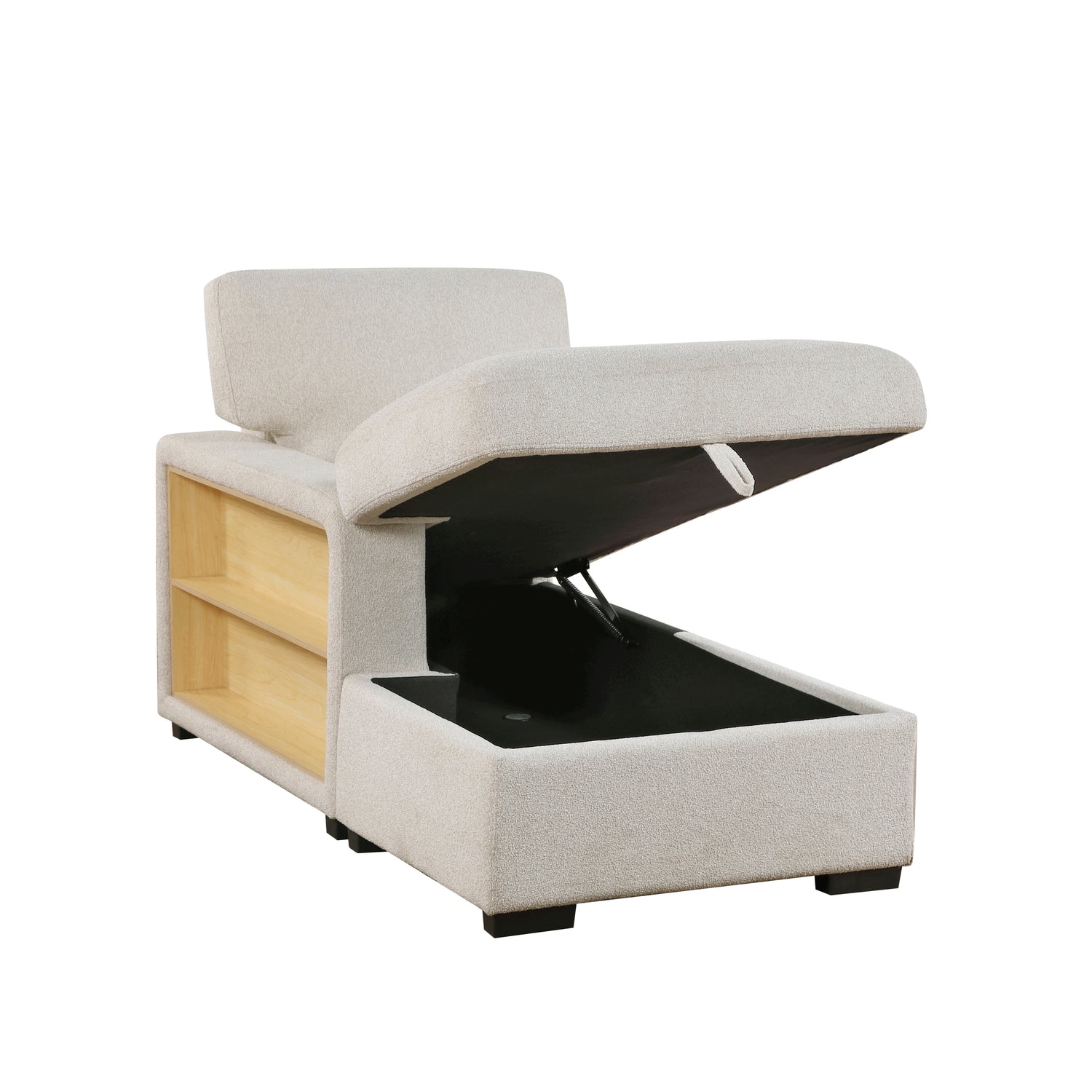 9630BE-LC (1/2)Left Side Chaise with Hidden Storage, 2-Seater&