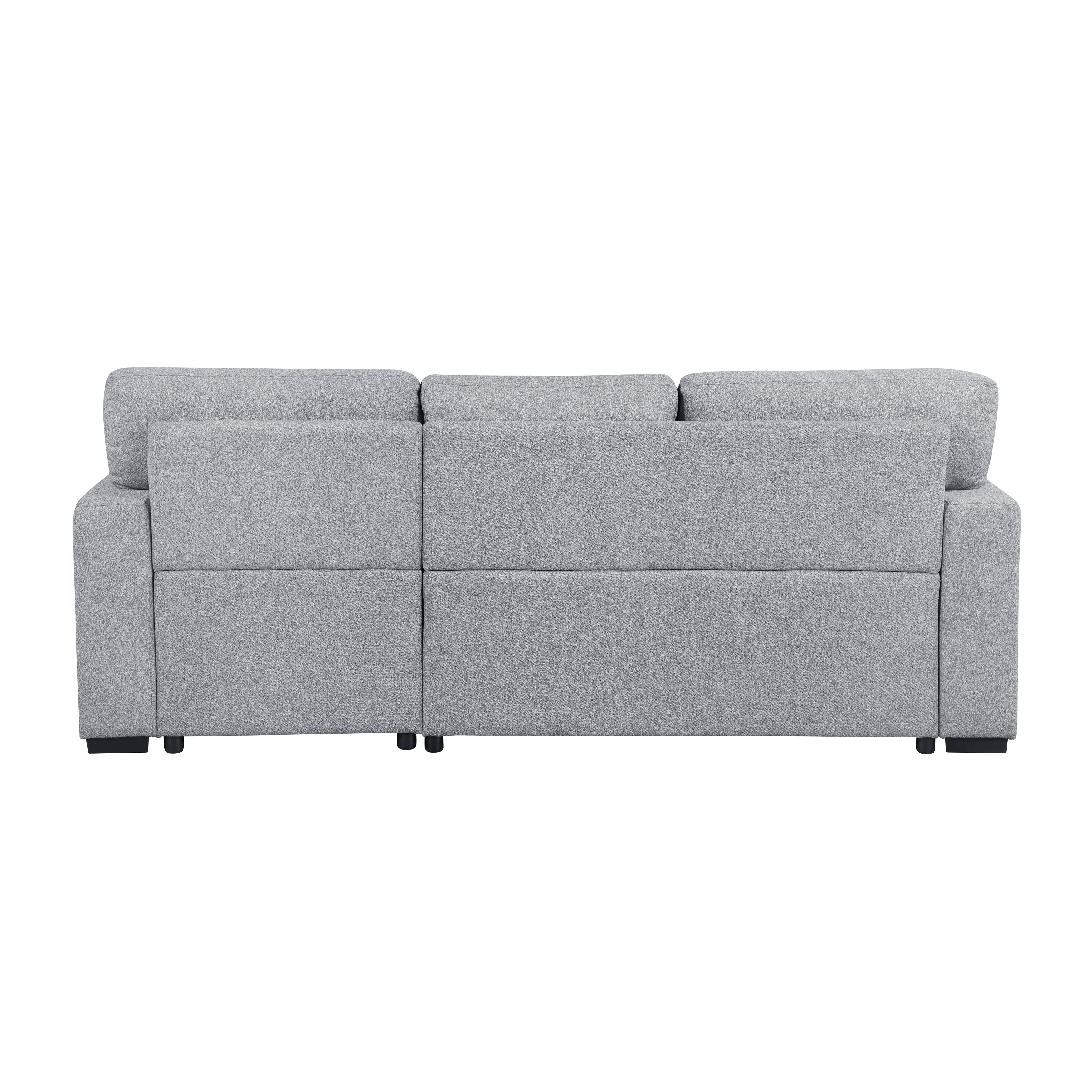 9630GY*22LRC (2)Sectional with Right Chaise, Pull-out Bed and Hidden Storage, Charging Ports - 9630GY*22LRC