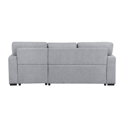 9630GY*22LRC (2)Sectional with Right Chaise, Pull-out Bed and Hidden Storage, Charging Ports - 9630GY*22LRC