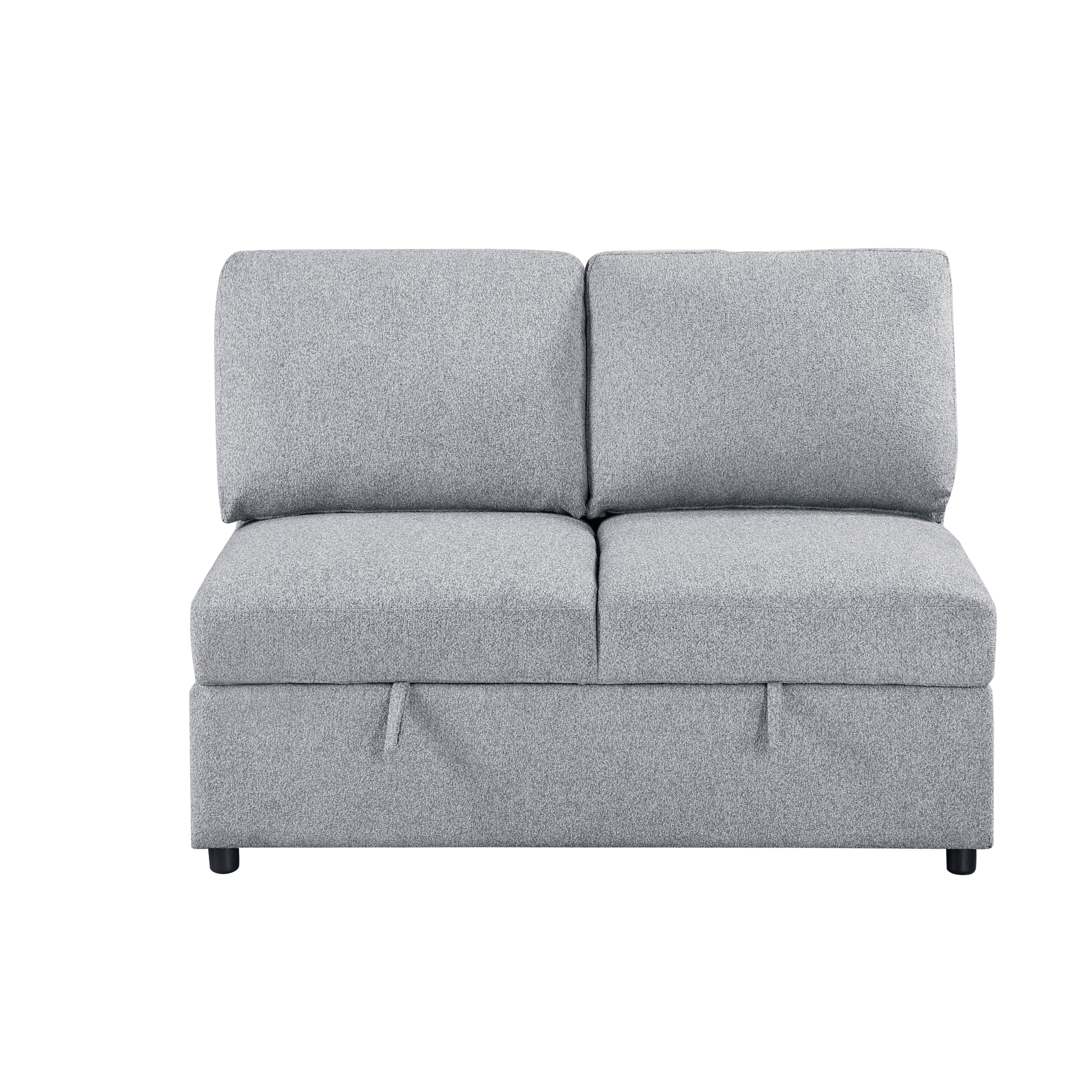 9630GY-2A Armless 2-seater with Hidden Storage - 9630GY-2A
