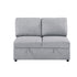 9630GY-2A Armless 2-seater with Hidden Storage - 9630GY-2A