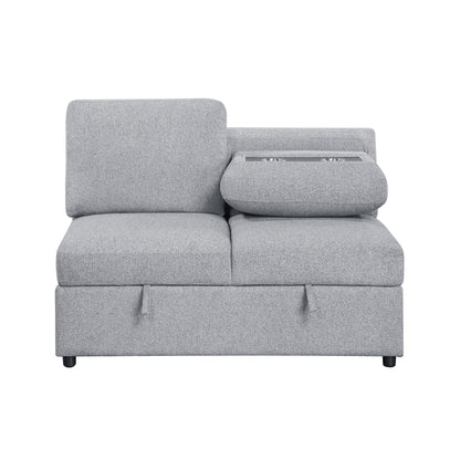 9630GY-2A Armless 2-seater with Hidden Storage - 9630GY-2A