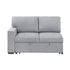 9630GY-2L Left Side 2-Seater with Pull-out Bed and Charging Ports, 2 Arms with Shelves - 9630GY-2L