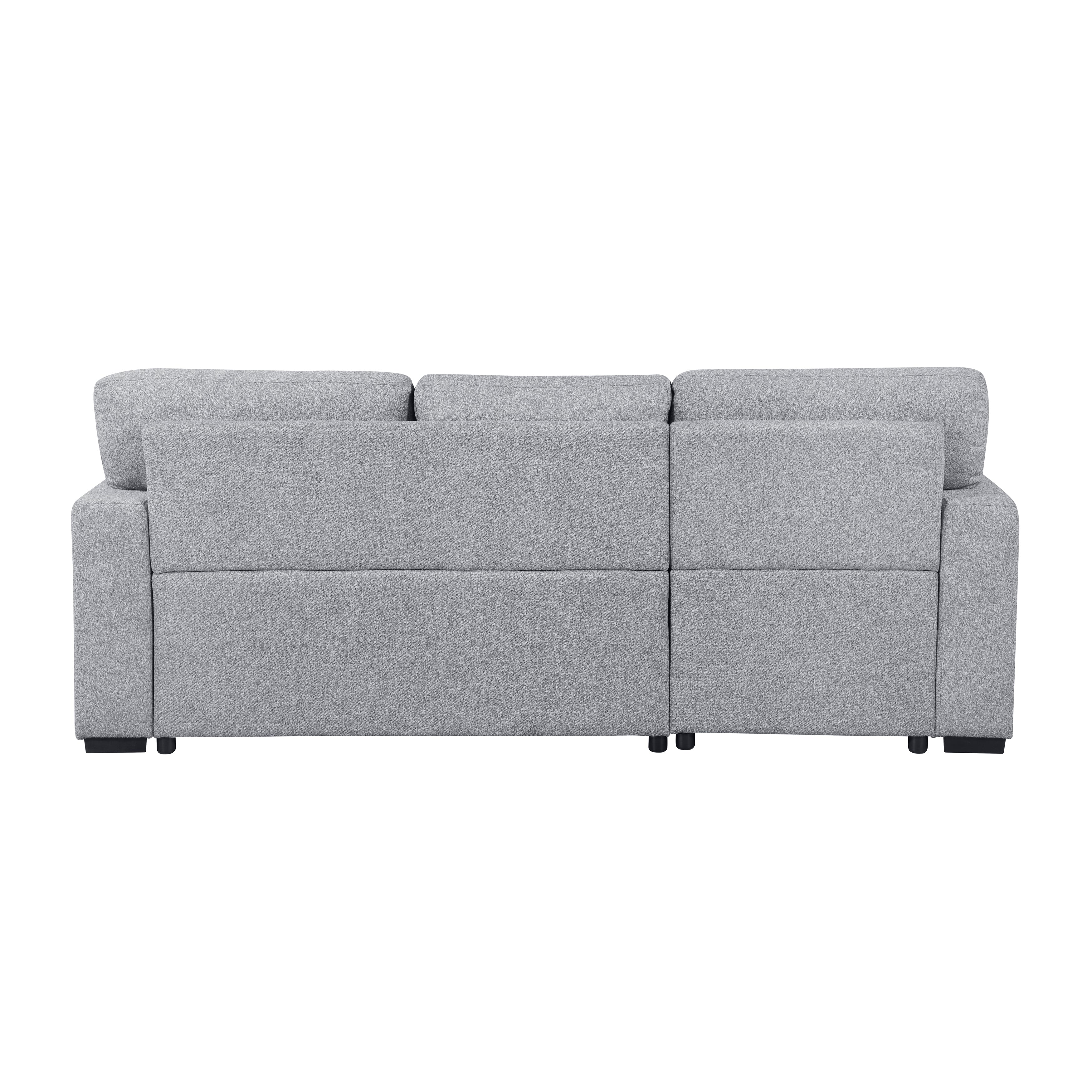 9630GY*2LC2R (2)Sectional with Left Chaise, Pull-out Bed and Hidden Storage, Charging Ports - 9630GY*2LC2R