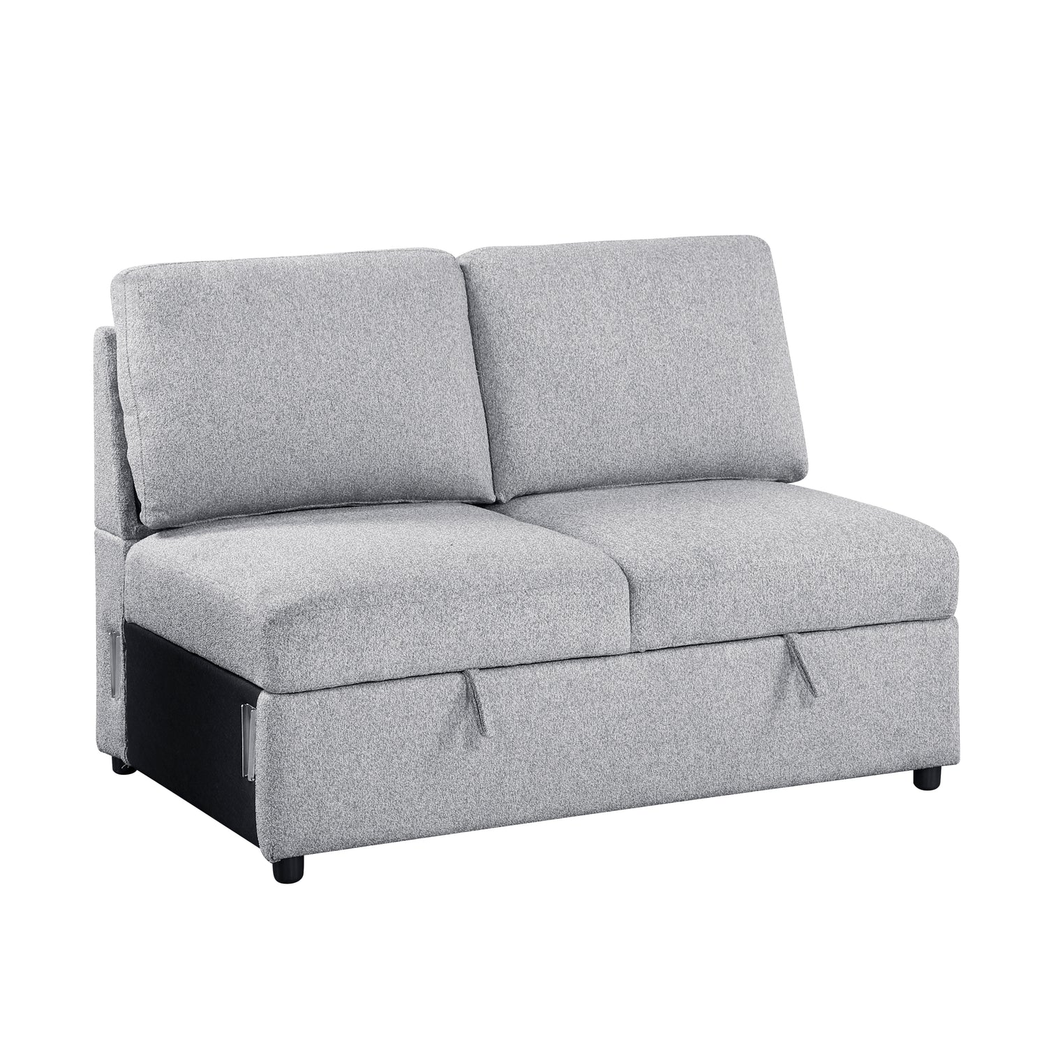 9630GY*32LRC (3)Sectional with Right Chaise, Pull-out Bed and Hidden Storages, Charging Ports - 9630GY*32LRC