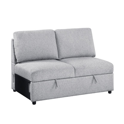 9630GY*32LRC (3)Sectional with Right Chaise, Pull-out Bed and Hidden Storages, Charging Ports - 9630GY*32LRC